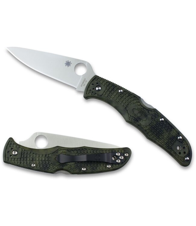 Spyderco Endura - C10ZFPGR - Flat Ground Pln Zome Frn