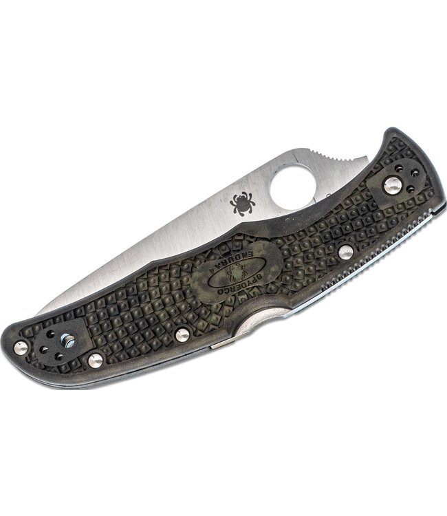 Spyderco Endura - C10ZFPGR - Flat Ground Pln Zome Frn