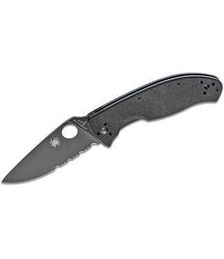 Spyderco Tenacious - C122GBBKPS - Black G10 Black Blade Combination Edge