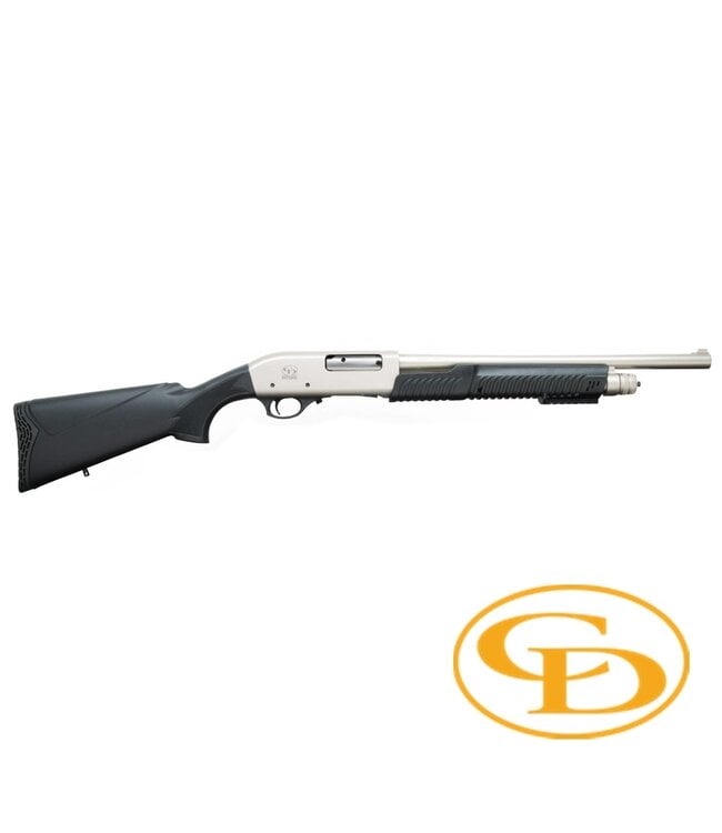 Charles Daly Charles Daly 301 Pump Shotgun, Nickel, 18.5" Barrel, 12 Gauge ­3"