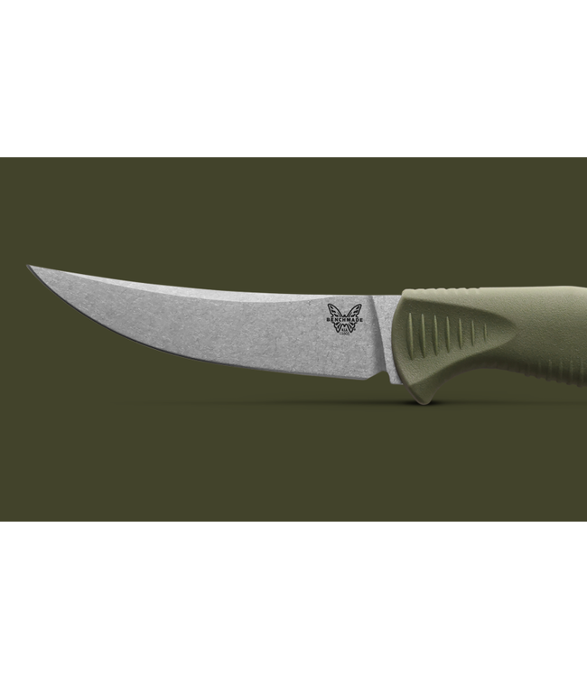 Benchmade 15505 MEATCRAFTER - DARK OLIVE SANTOPRENE 4" TRAILING POINT
