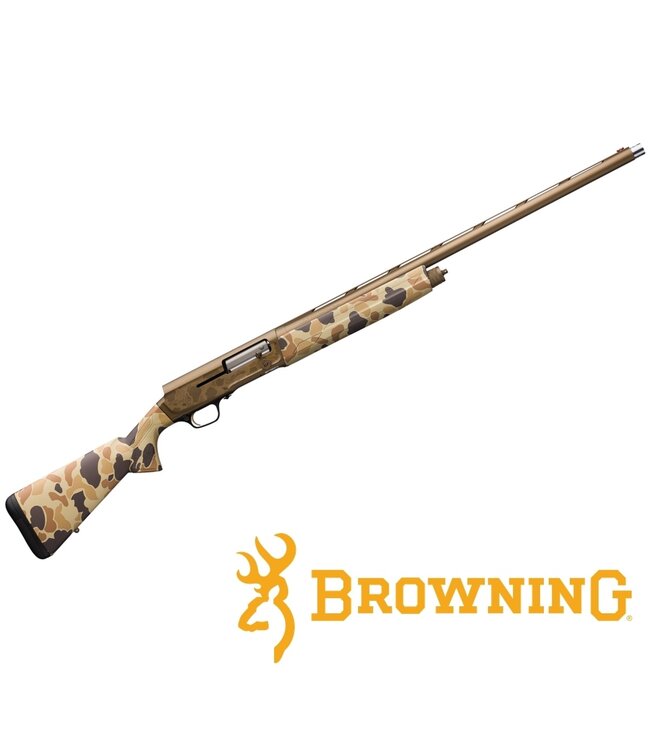 Browning A5 Wicked Wing Semi-Auto Shotgun, Burnt Bronze Cerakote, Vintage Tan Camo, 26" Barrel, 12 Gauge 3-1/2"