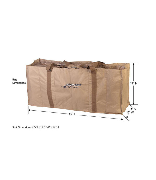 Rig'Em Right 12-Slot Floater Duck Decoy Bag