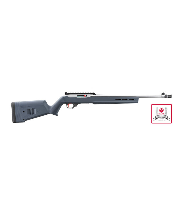 Ruger Ruger 31260 Collector's Series 60TH Anniv. 10/22, 22 LR, 18.5" Thread Bbl, Stainless, Gray Magpul Hunter X-22 Stock, 10+1 Rnd