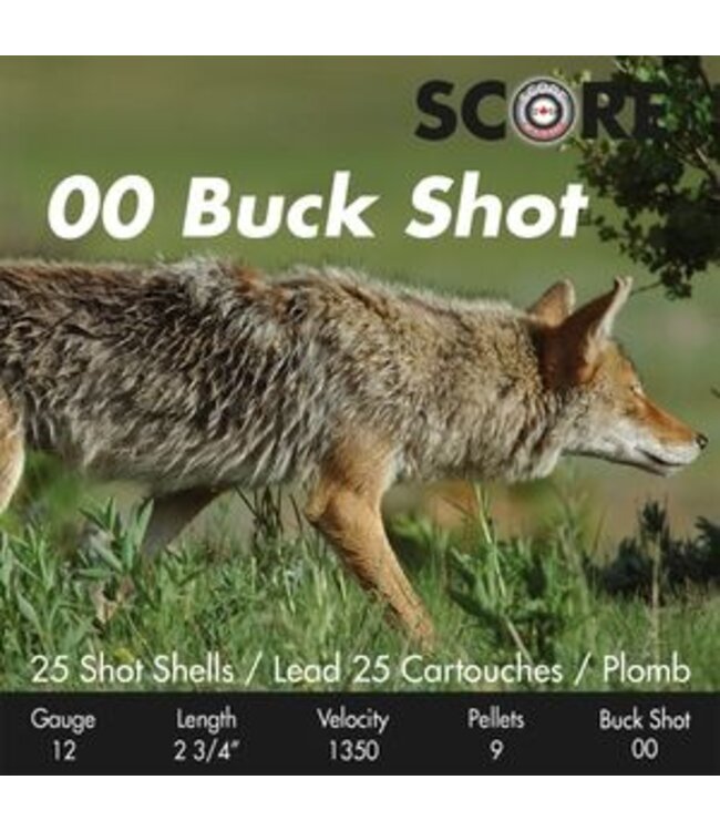 SCORE 12 GA 2-3/4" 1350 FPS, 9 pellet, 00 Buck