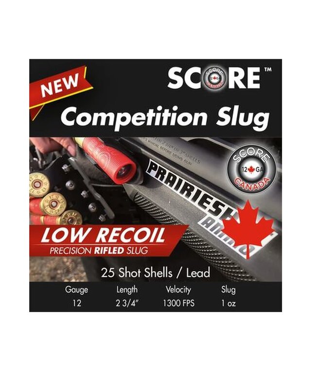 SCORE 12 GA Competition Slugs (1300fps) 25pk  2-3/4" 1oz