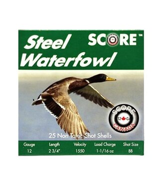 SCORE SCORE Steel Waterfowl 12 GA 2-3/4" (25 Shotshells) 1-1/16 oz. 1550 FPS #2