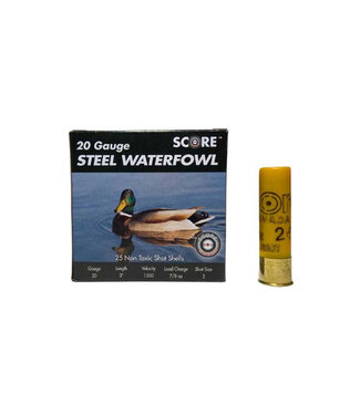 SCORE SCORE Steel Waterfowl 20 GA 3" 7/8 oz. 1450 FPS #2