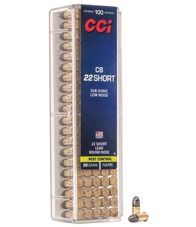 CCI CB .22 SHORT 29gr. SUB SONIC 100rds