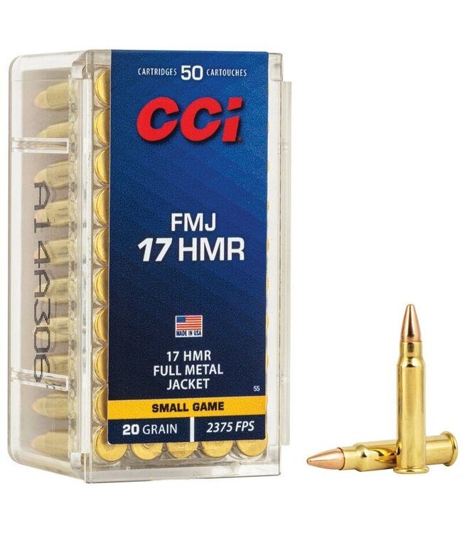 CCI FMJ .17 HMR 20gr. FMJ, 50rds