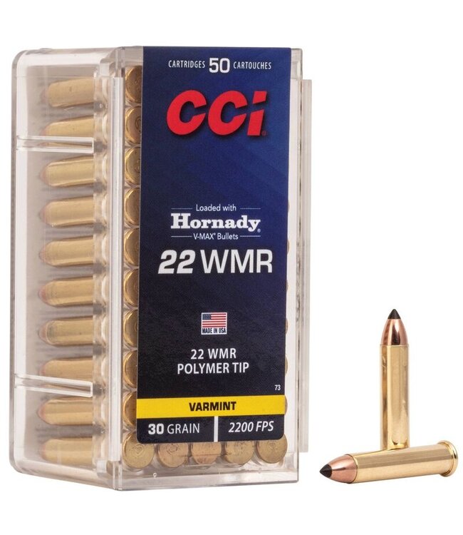 CCI Maxi Mag .22 WMR, 30gr. Hornady V-Max Polymer Tip, 50Rds