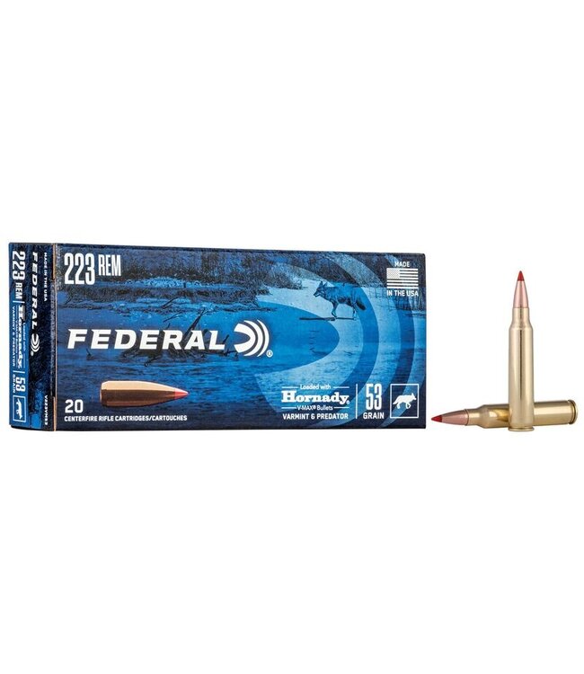 Federal Varmint & Predator .223 Rem, 53 gr. Hornady V-Max, 20 Rds