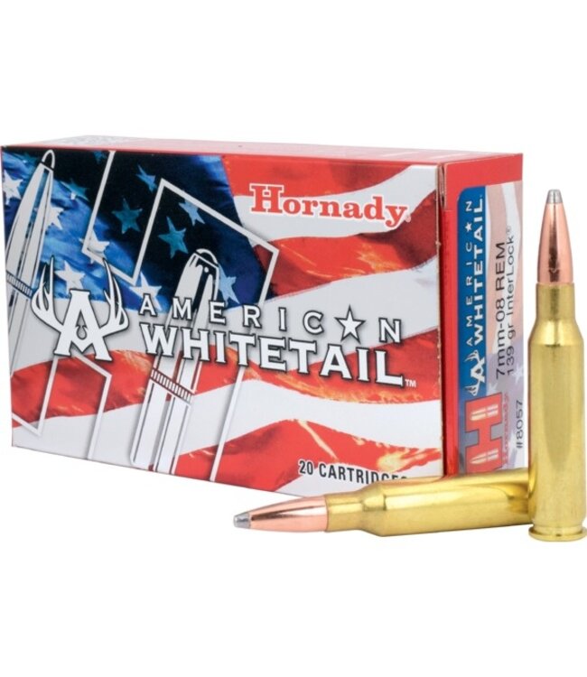 Hornady American Whitetail 7MM-08 139 GRAIN Interlock 20Rds