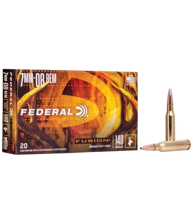 Federal Federal Fusion, 7MM-08 REM 140gr. Bonded Soft Point, 20rds