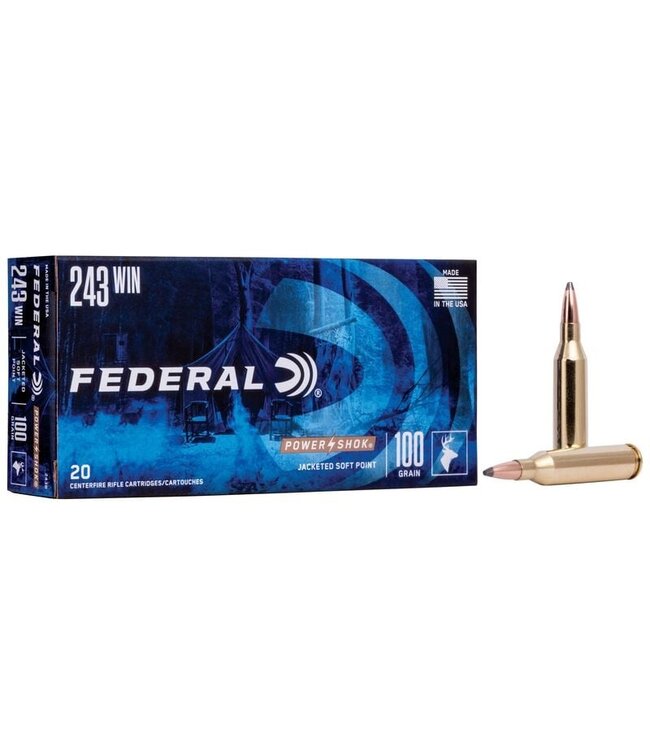 Federal Power-Shok .243 WIN 100 GRAIN SP 20Rds