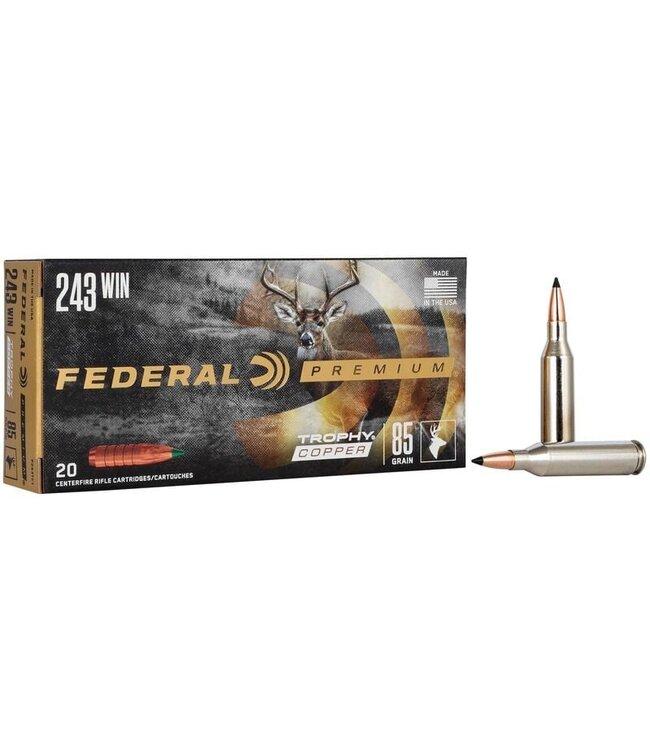 Federal Federal Premium Trophy Copper .243 WIN, 85GR Vital Shock,
