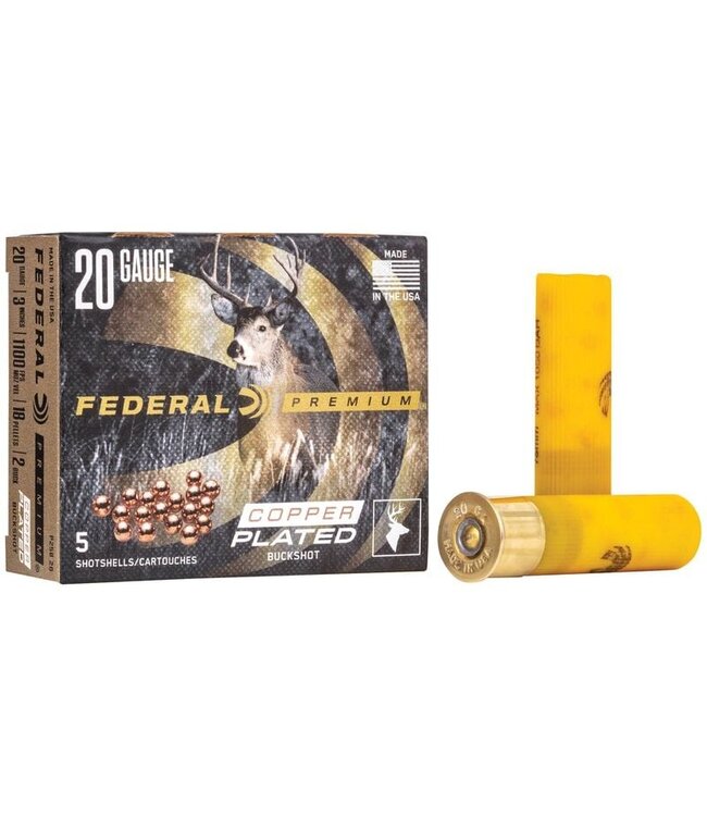 Federal Premium 20 GA 3" 18 Pellet CP #2 Buck 5Rds