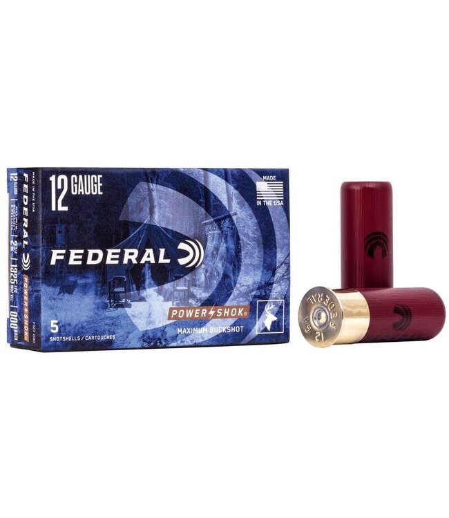 Federal Power-Shok 12 GA 2-3/4" 27 Pellet #4 Buck 5Rds