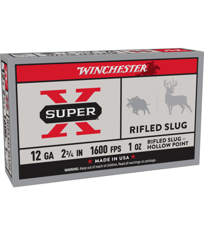 Winchester Super-X Rifled Slugs 12 GA, 2-3/4" 1600 FPS, 1oz 5rds
