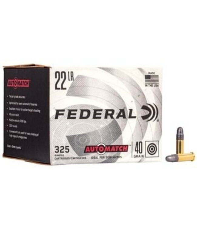 Federal Auto Match 22LR, 40gr 1200fps, 325rds