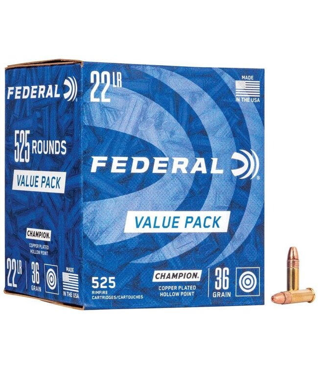 Federal Champion Rimfire .22LR 36Gr. CPHP 525rds