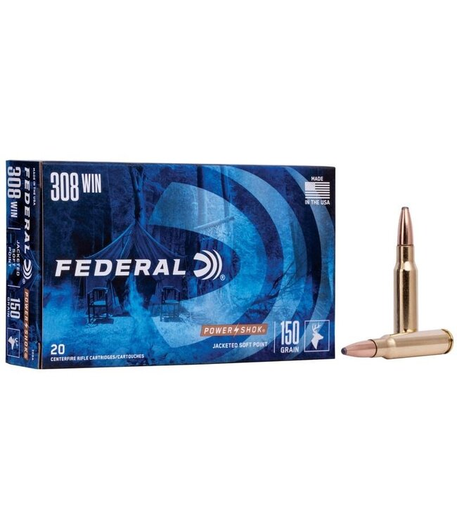 Federal Power-Shok, .308 WIN, 150 Gr SP, 20Rds