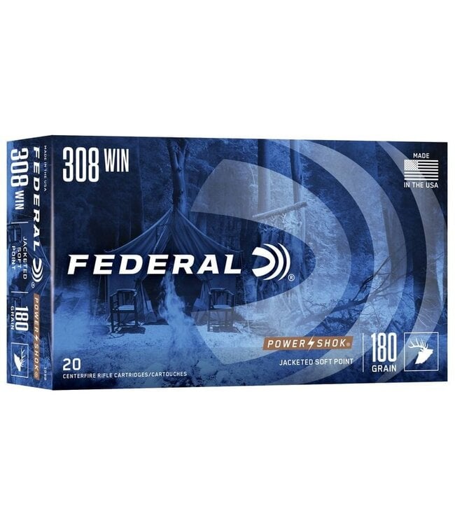 Federal Power-Shok .308 WIN 180 GRAIN JSP 20Rds