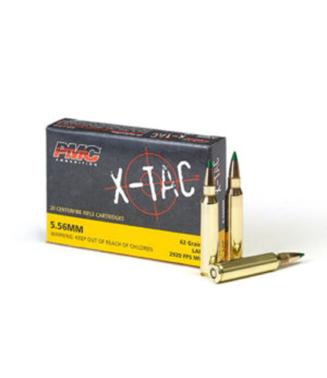 PMC X-TAC (M855) 5.56MM 62 GRAIN GREEN TIP 20Rds