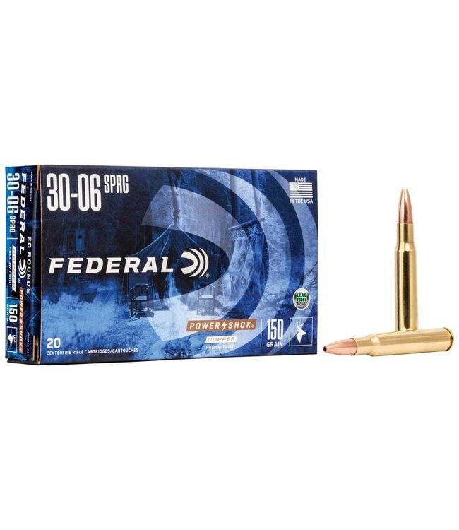 Federal Federal Power-Shok, LEADFREE, .30-06 Springfield, Copper HP, 150 GRAIN