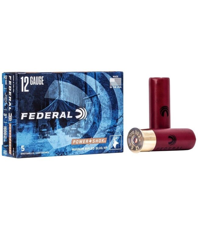 Federal Power-Shok Rifled Slugs 12 GA 3" 1-1/4 OZ 5Rds