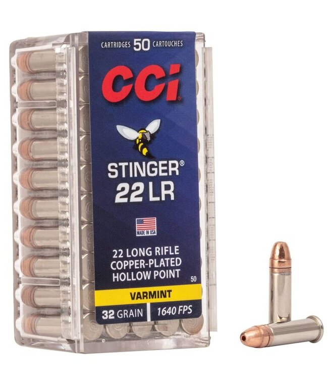 CCI Stinger .22 LR (VARMINT) 32 GRAIN CPHP 50Rds