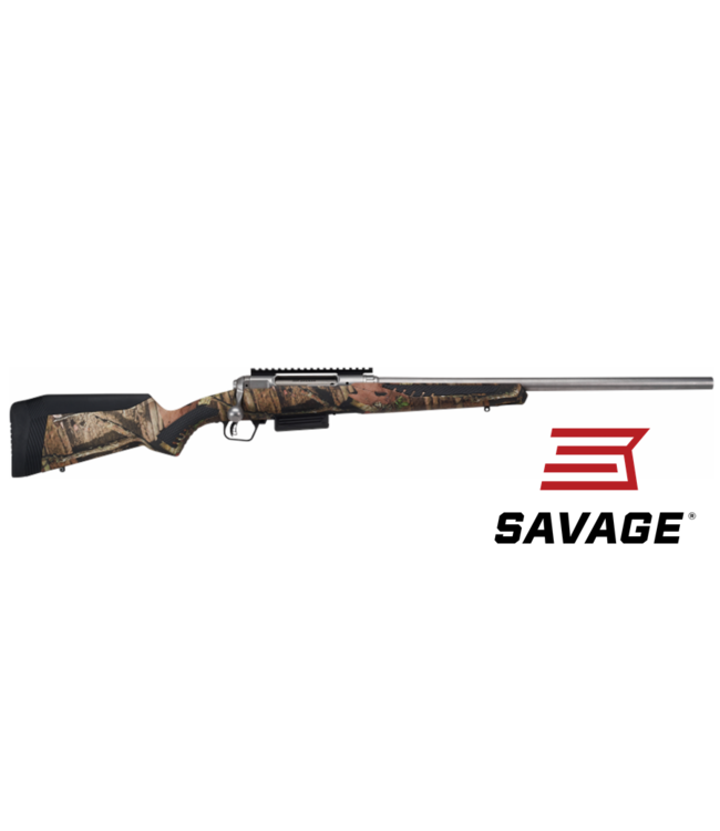 Savage 220 Bolt-Action Shotgun, Mossy Oak Break-Up Country Camo Stock, Stainless Steel 22" Rifled Barrel,  with AccuTrigger, 20 Gauge 3"
