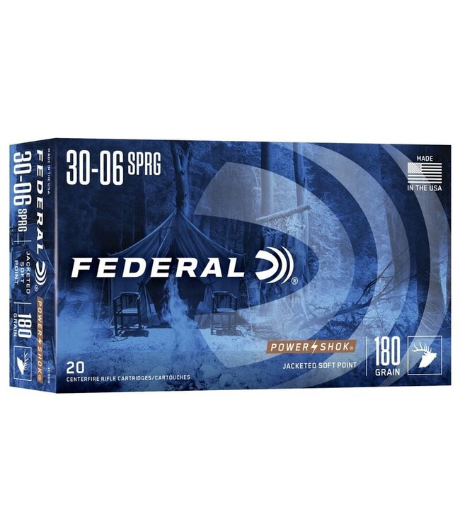 Federal Power-Shok .30-06 Springfield 180 GRAIN JSP 20Rds
