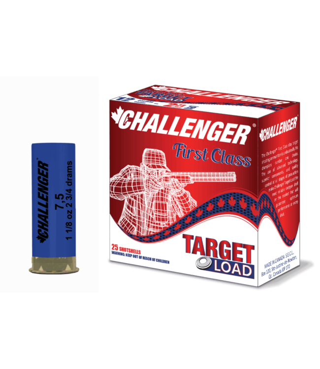 Challenger Challenger Target Load, 12 GA 2-3/4"  1-1/8 oz  #7.5 25Rds