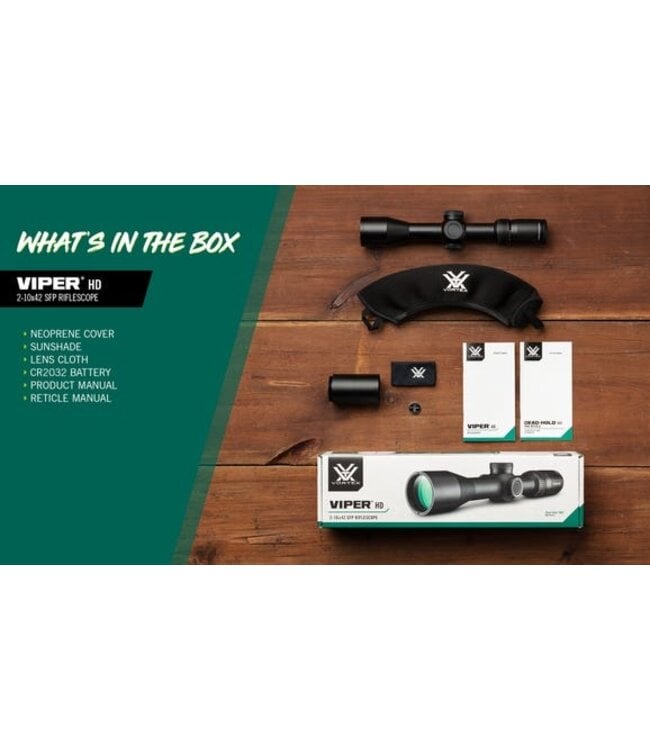 Vortex Viper HD 2-10x42 SFP Dead-Hold BDC MOA Riflescope