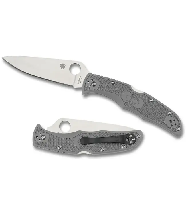 Spyderco Endura 4 Grey Lightweight Flat Ground Plainedge