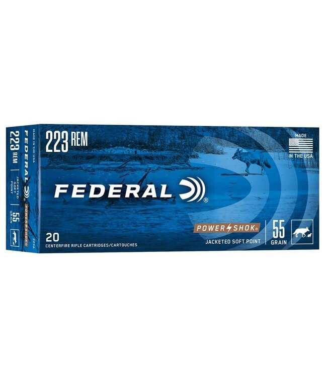 Federal Federal Power-Shok .223 REM 55 GRAIN SP 20Rds