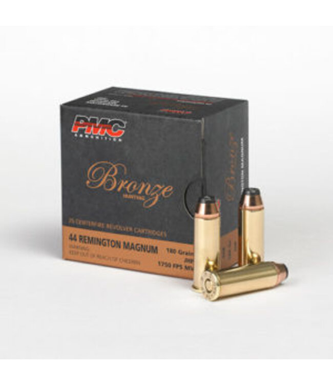 PMC Bronze .44 REM MAG 180 GRAIN JHP 25Rds