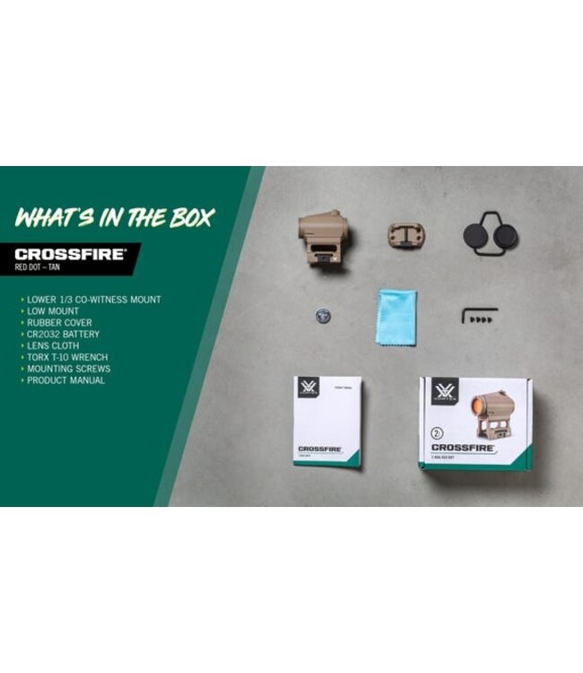 Vortex Crossfire Red Dot 2 MOA - Tan