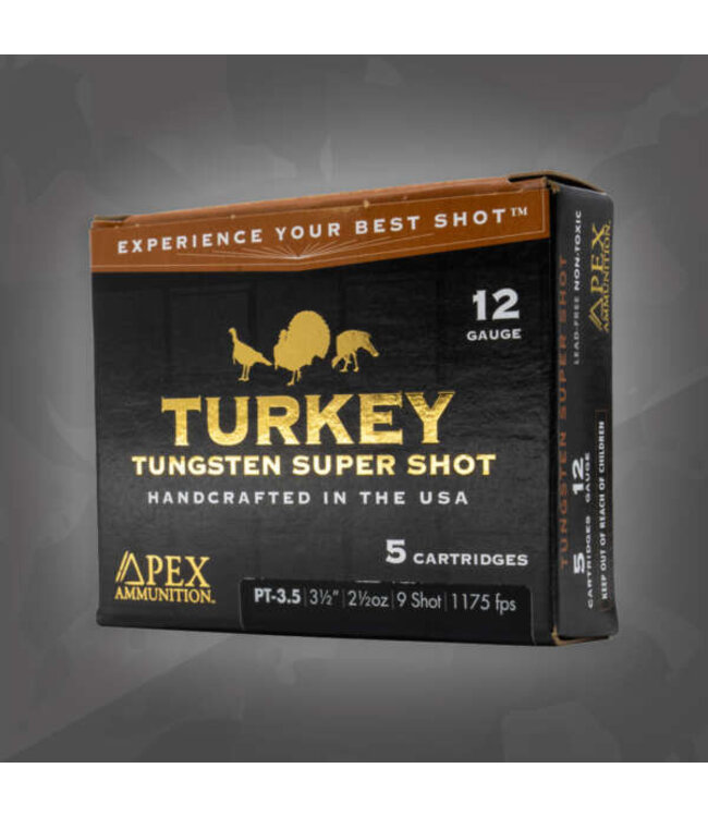 Apex Ammunition Apex Ammo, 12 ga 3-1/2" #7 Turkey Load - 5 Rds