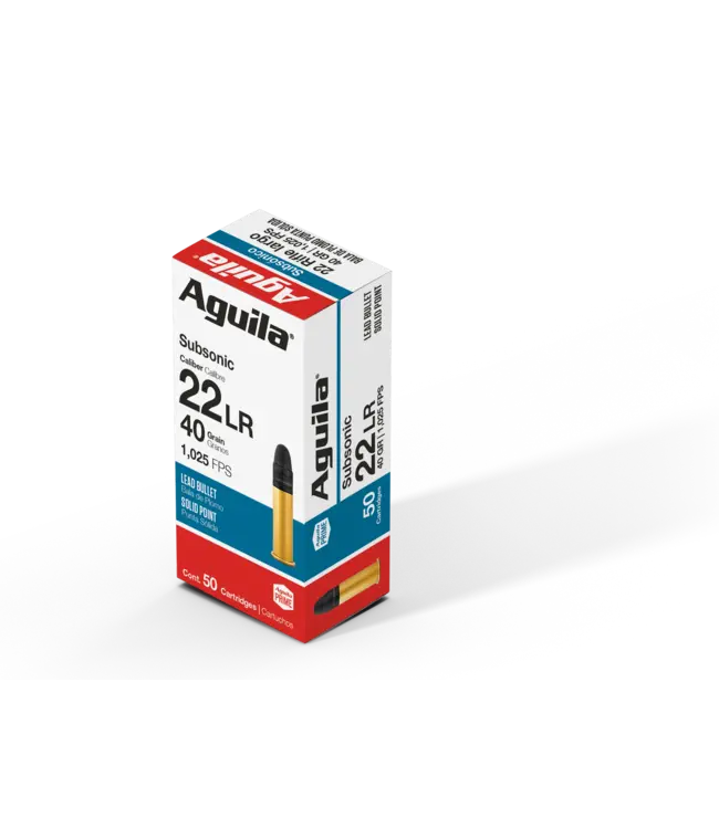 Aguila .22LR Subsonic 40gr. LRN, 50rds