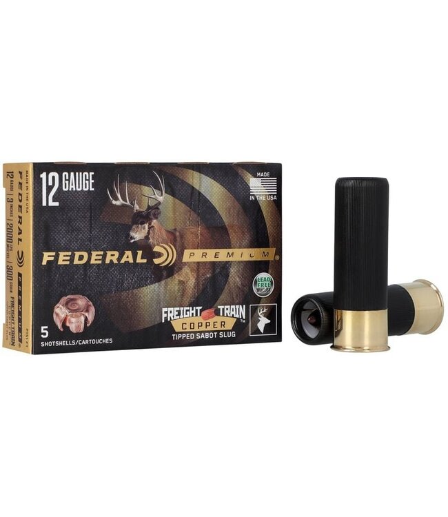 Federal Premium Freight Train 12 Ga 3" 300Gr. Sabot Copper Slugs, 5 Rds