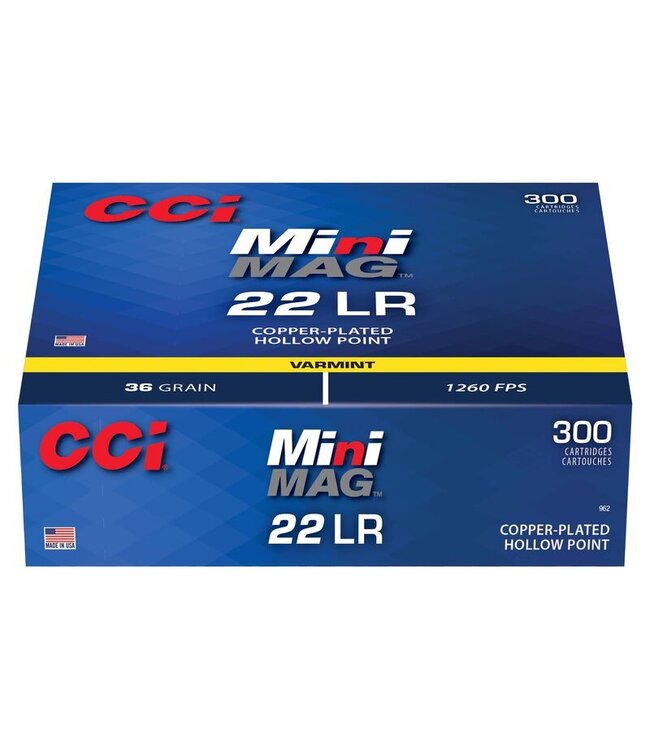 CCI Mini-Mag 22 LR 36 Gr CPHP, Box of 300