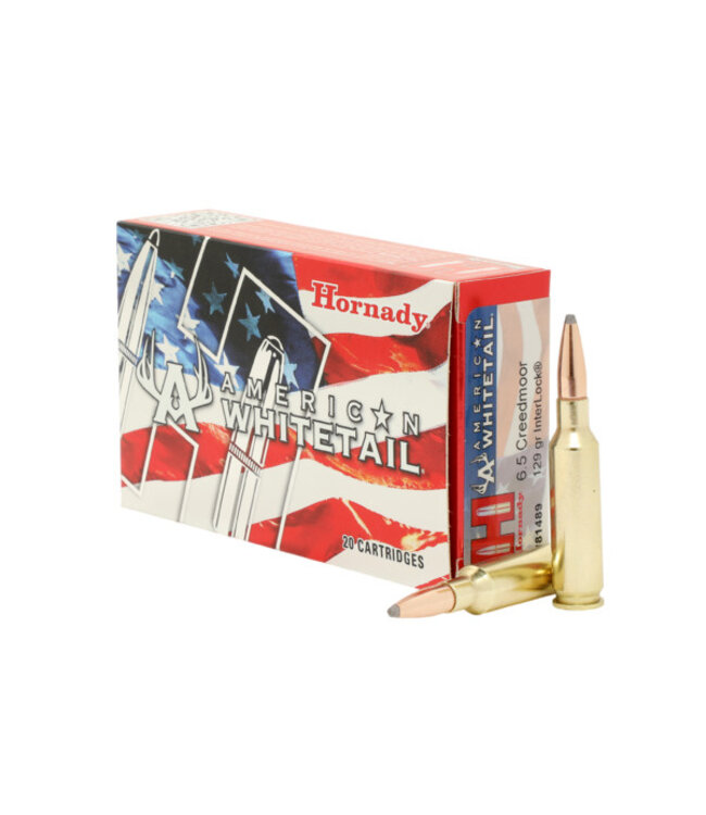 Hornady American Whitetail 6.5 CRMR 129Gr. Interlock BTSP, 20rds