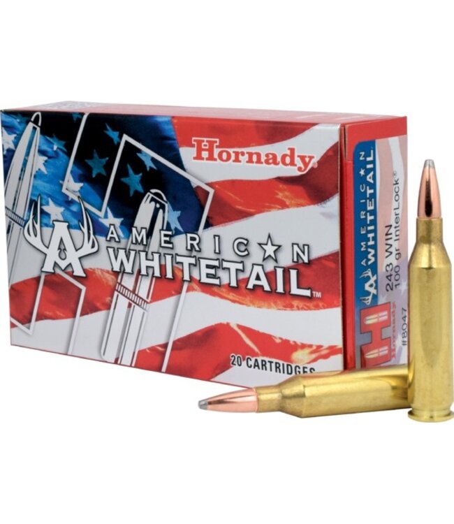 Hornady 8047 American Whitetail .243 WIN, 100gr InterLock, 20rds