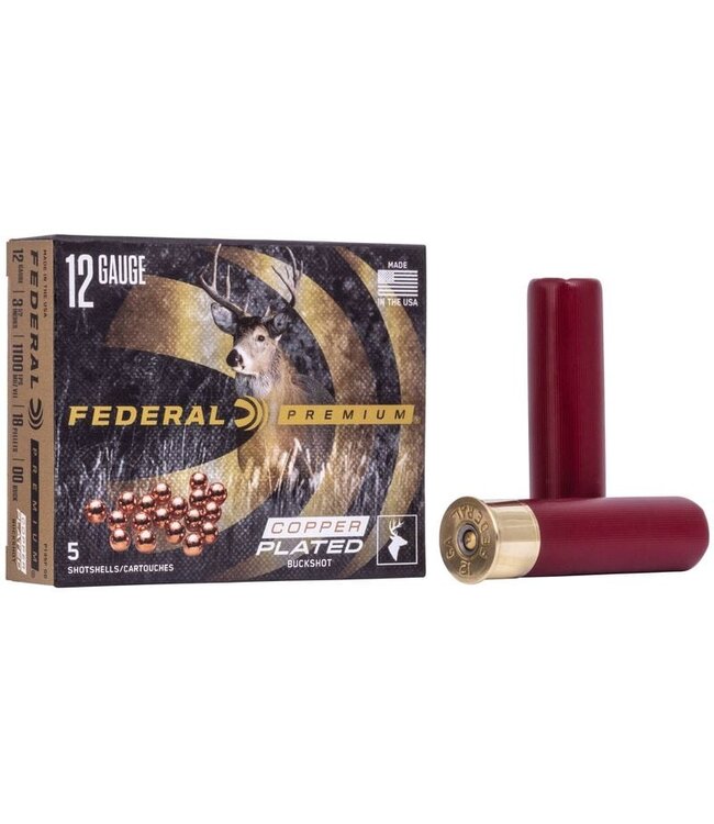 Federal Federal Premium 12Ga 3-1/2" 00B 18 Pel, 1100fps, 5rds