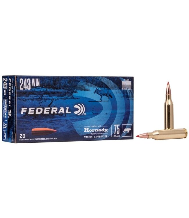 Federal Power-Shok .243 WIN 75 GRAIN V-Max 20Rds