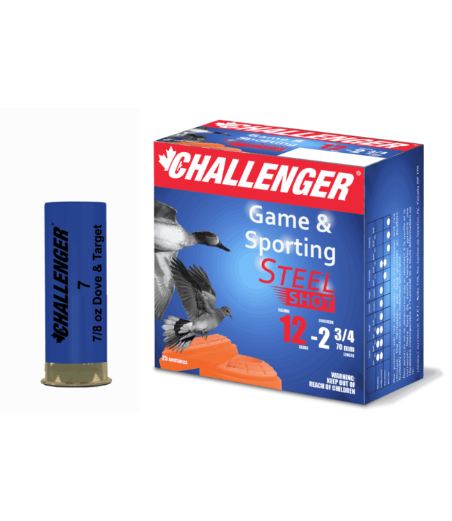 Challenger Challenger Duck & Dove 12Ga 2-3/4" 7/8oz STEEL - 25Rd Box