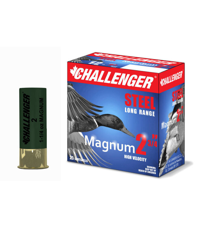 Challenger Magnum Steel 12GA 2-3/4" 1-1/4oz - 25Rd Box