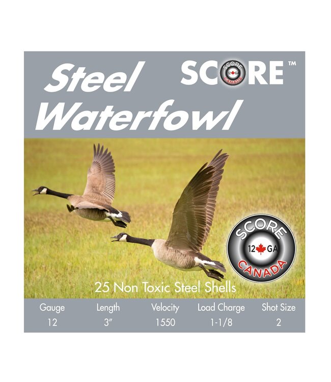 SCORE Steel Waterfowl 12 Gauge 3" 1/4oz - 25rd Box